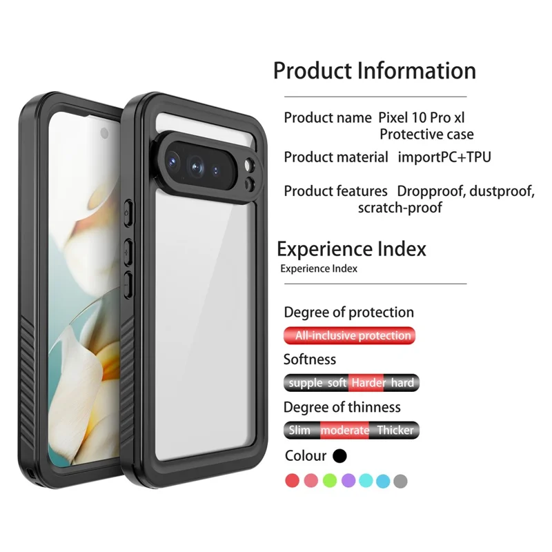 REDPEPPER FS Series For Google Pixel 10 Pro XL Waterproof Case IP68 Shockproof Phone Cover