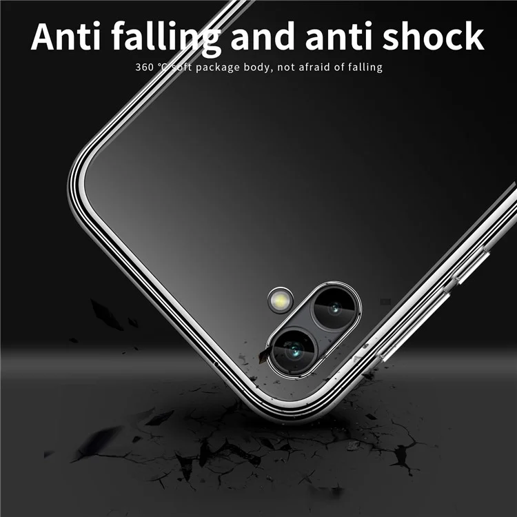 MOFI Para Samsung Galaxy A04 4G (164,4 x 76,3 x 9,1 Mm) Absorvendo a Tampa do Telefone Protetora, Clear Crystal TPU Shell Case