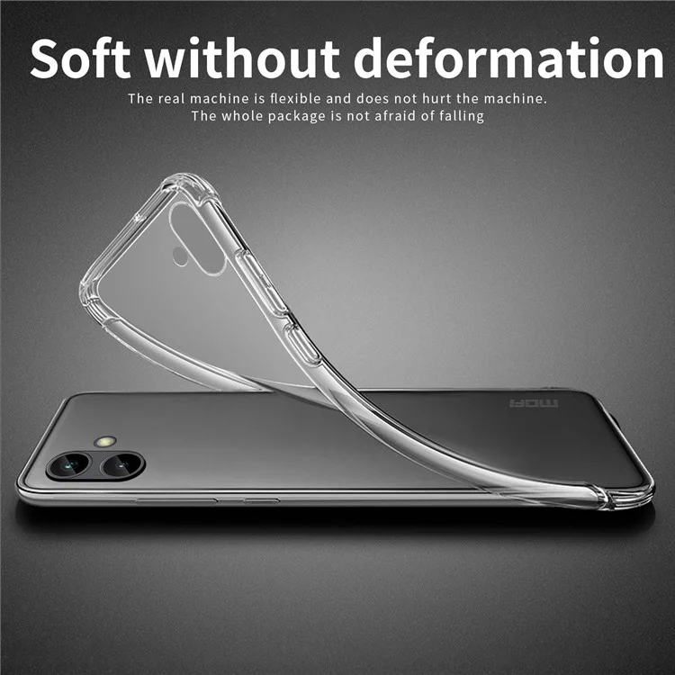 MOFI Para Samsung Galaxy A04 4G (164,4 x 76,3 x 9,1 Mm) Absorvendo a Tampa do Telefone Protetora, Clear Crystal TPU Shell Case