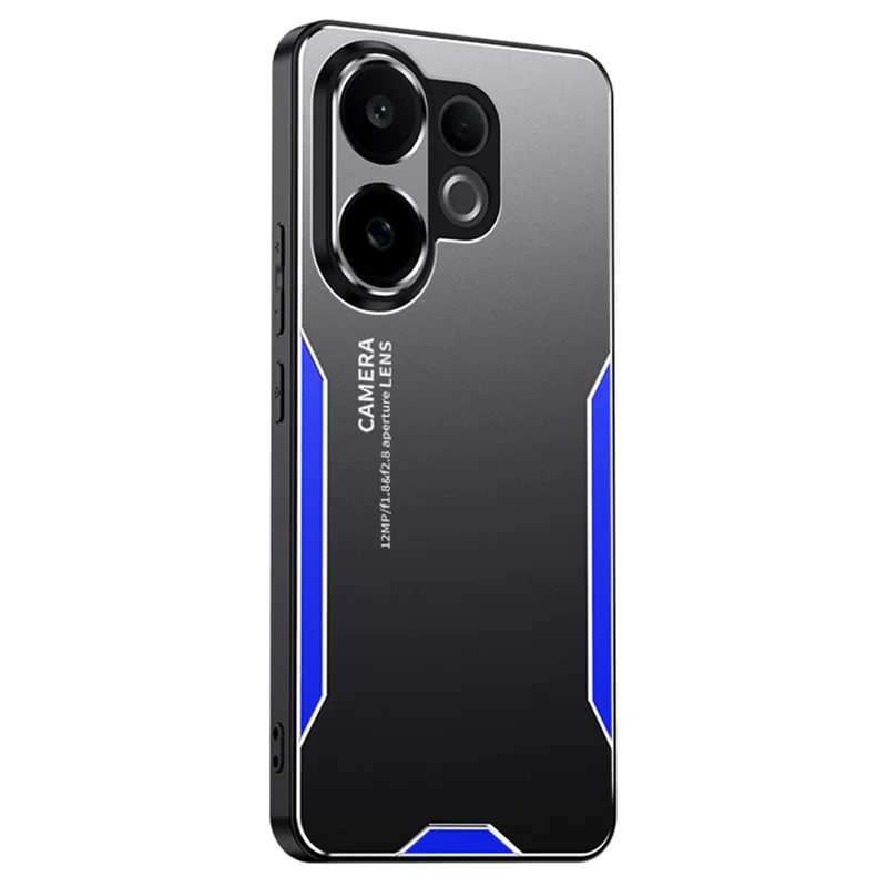 For vivo V60 5G Phone Case Aluminium Alloy TPU PC Back Cover - Blue