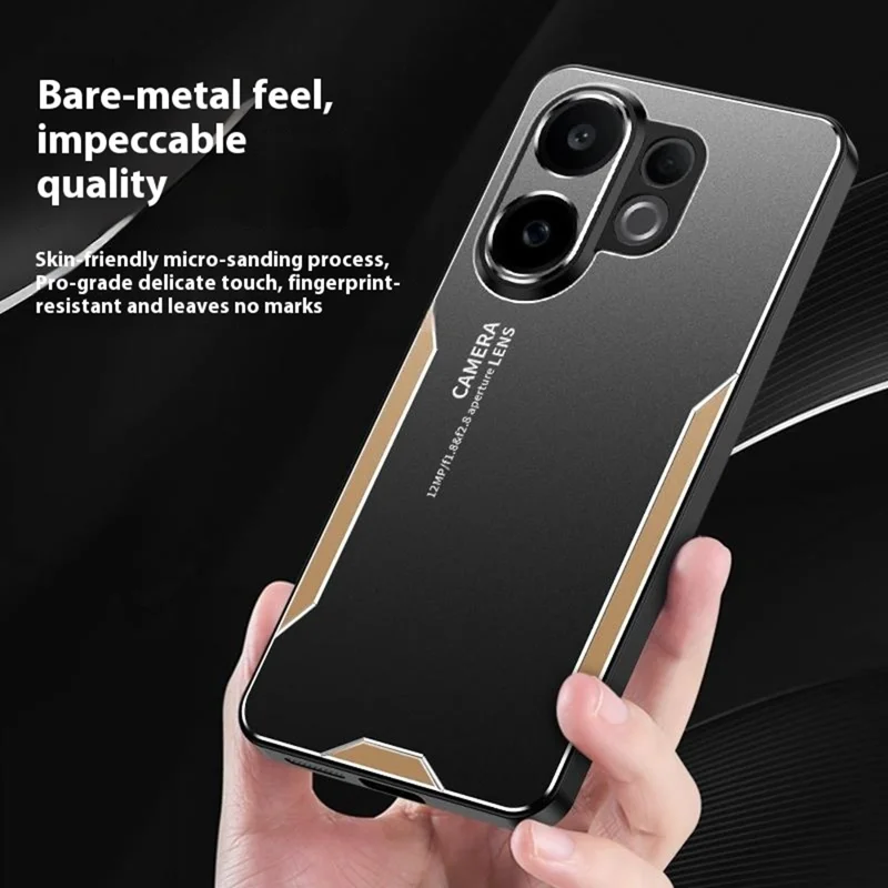 For vivo V60 5G Phone Case Aluminium Alloy TPU PC Back Cover - Blue