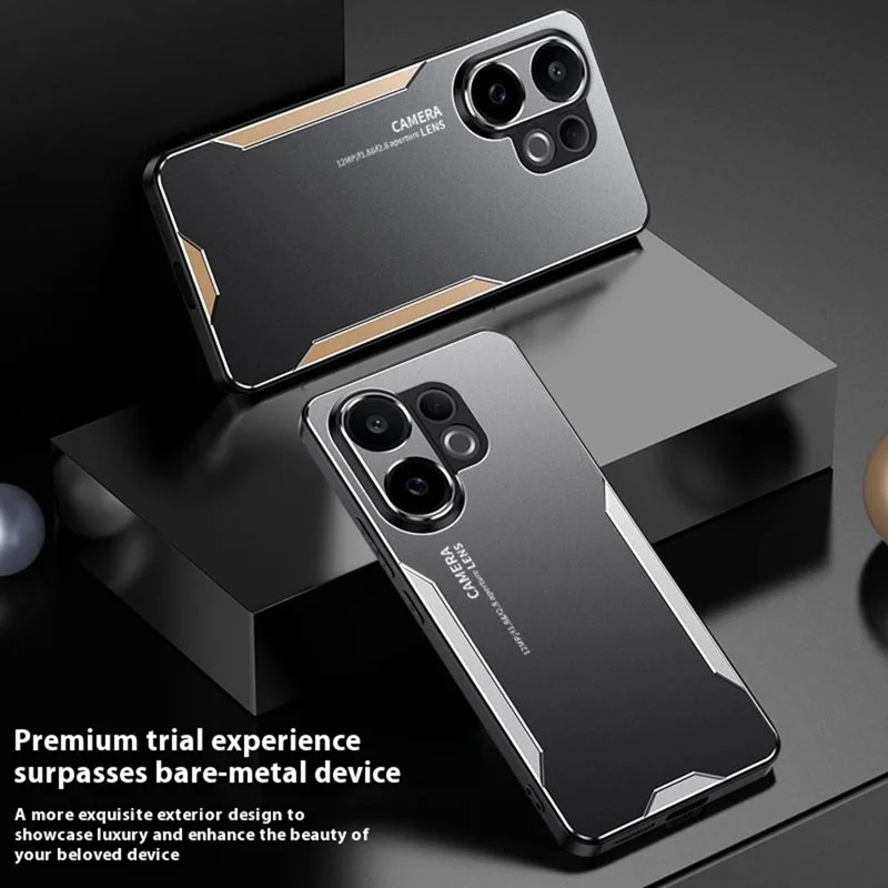 For vivo V60 5G Phone Case Aluminium Alloy TPU PC Back Cover - Blue