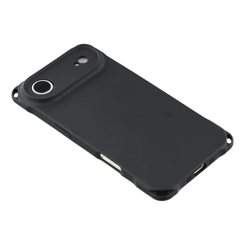 For iPhone Air Case Four Corner Anti Drop TPU Phone Cover with Hanging Rope - Black