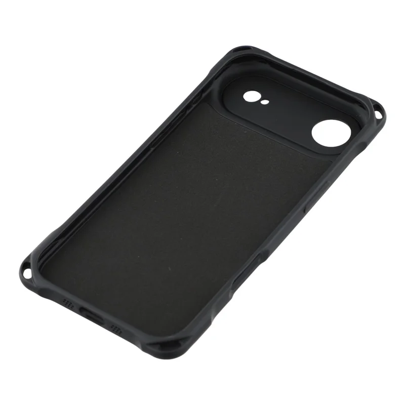 For iPhone Air Case Four Corner Anti Drop TPU Phone Cover with Hanging Rope - Black