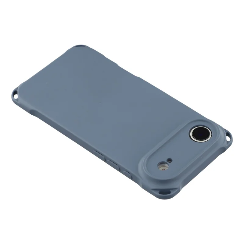 For iPhone Air Case Four Corner Anti Drop TPU Phone Cover with 150cm Hanging Rope - Blue