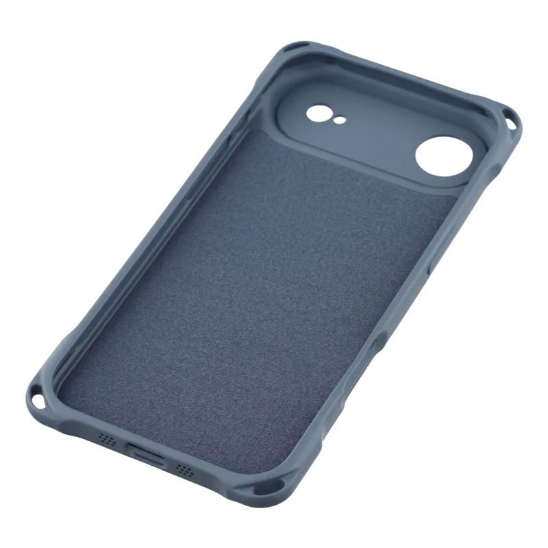 For iPhone Air Case Four Corner Anti Drop TPU Phone Cover with 150cm Hanging Rope - Blue