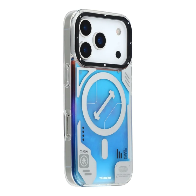YOUNGKIT For iPhone 17 Pro Max Case Compatible with MagSafe Anti Drop TPU PC Phone Back Cover - Blue