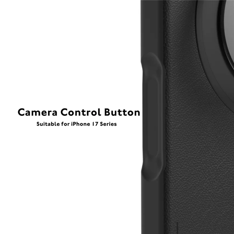 YOUNGKIT Fodral för iPhone 17 Pro Rotationsbar ställfot Skållsäkert TPU + PU-läder Bakdelsfodral - Grå