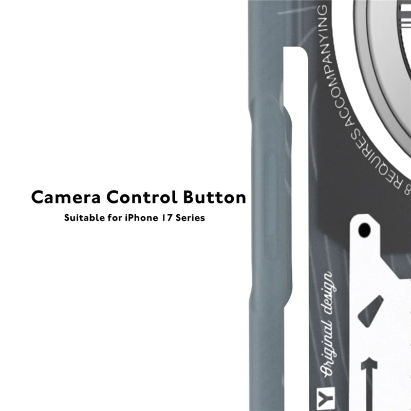 YOUNGKIT for iPhone 17 Pro Max Magnetic Case Rotating Kickstand IMD TPU Phone Cover - Blue