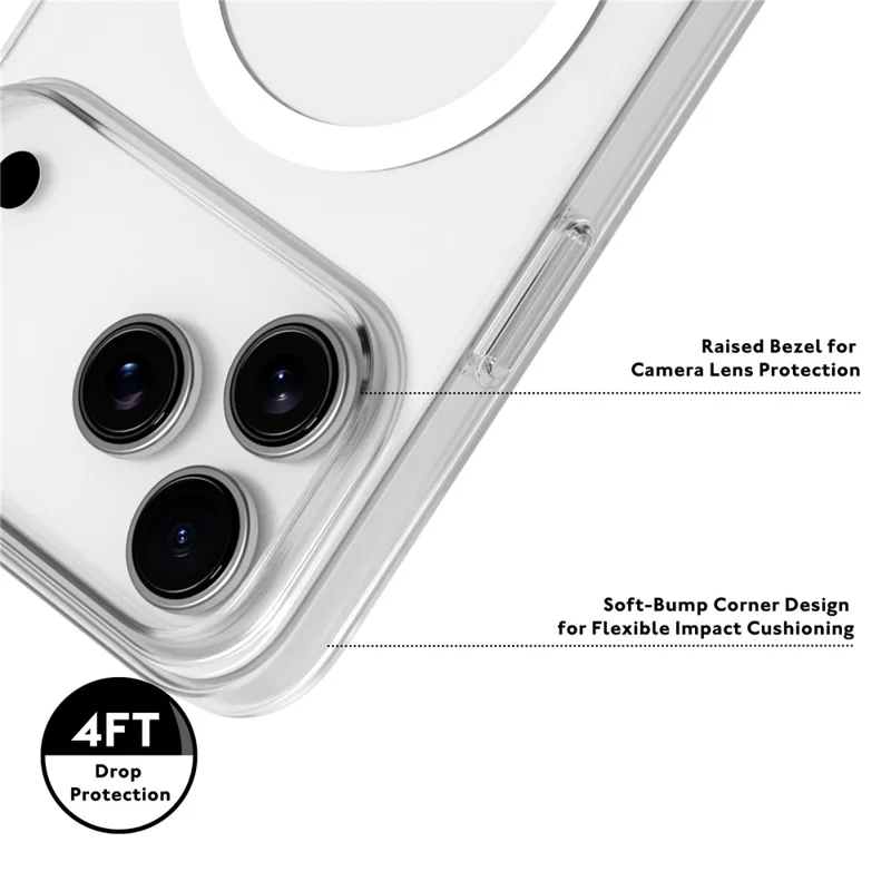 YOUNGKIT Étui pour iPhone 17 Pro Compatible avec MagSafe Coque Arrière en PC Dur Transparent HD