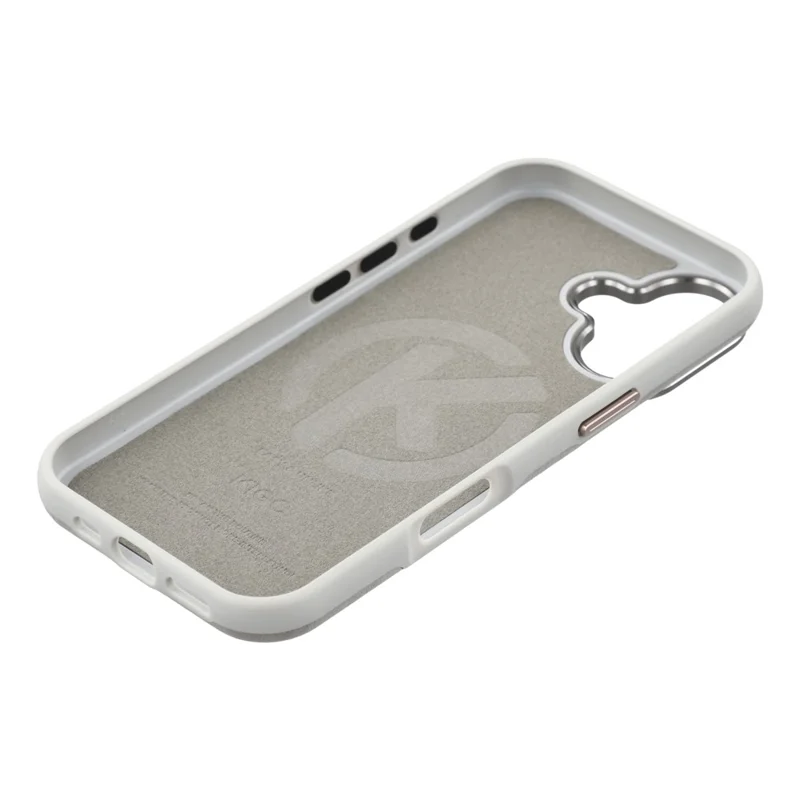 KIGC For iPhone 17 Case Compatible with MagSafe PU Leather TPU Phone Back Cover - Grey