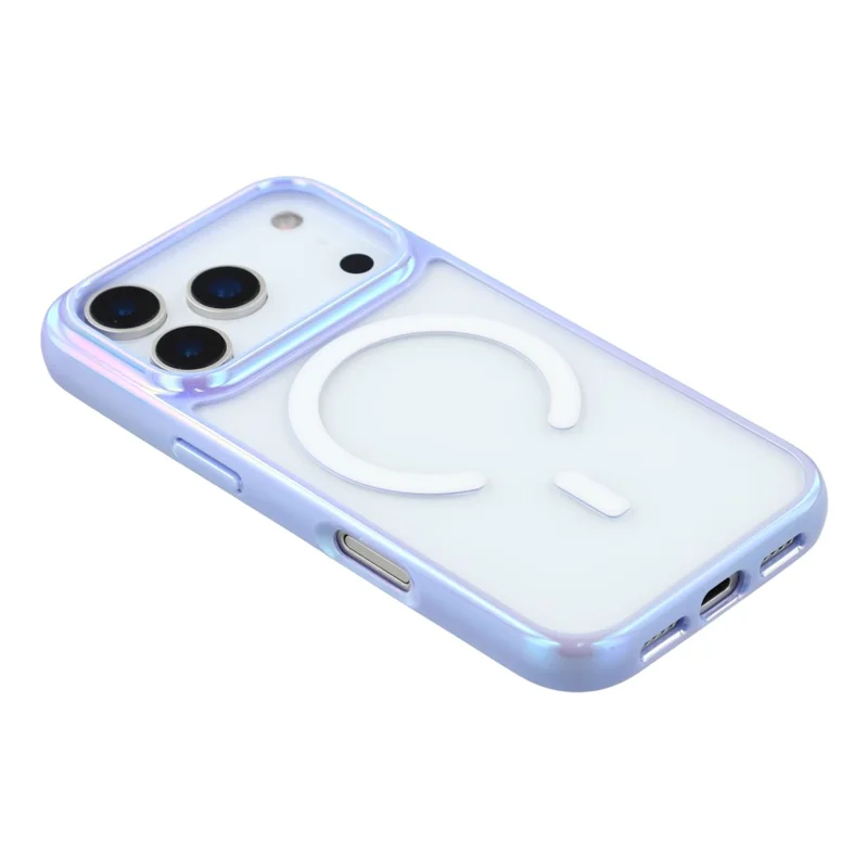 KIGC For iPhone 17 Pro Case Compatible with MagSafe Dazzling Color TPU+PC Phone Back Cover - Purple