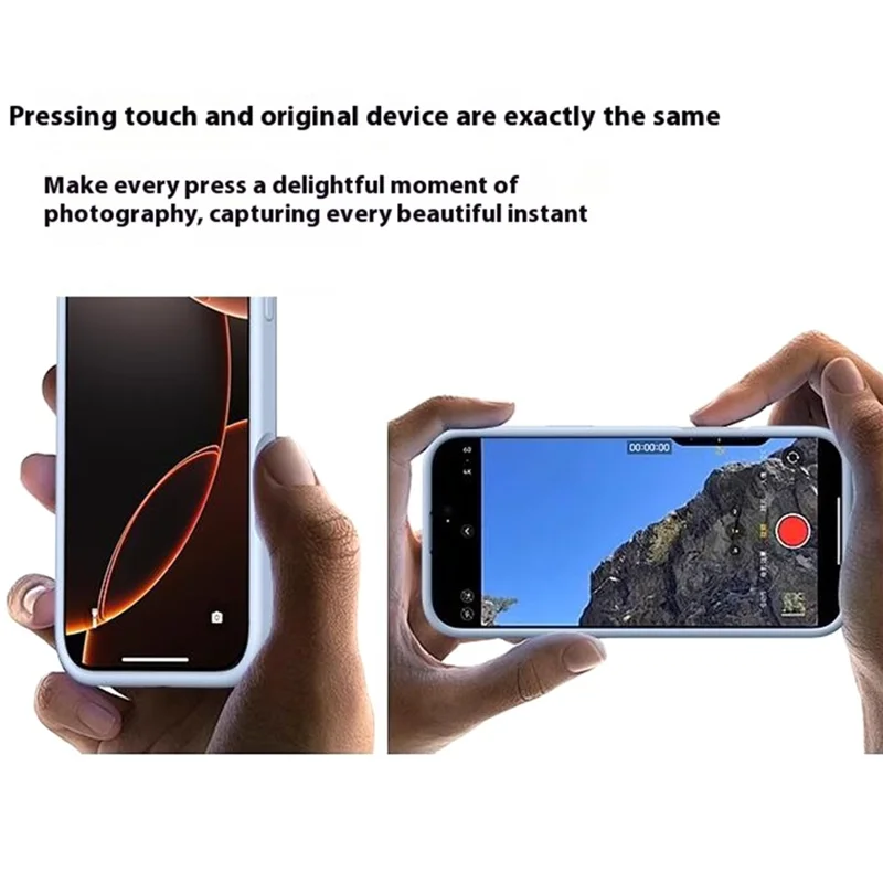 For iPhone 15 Case Ultra Thin Liquid Silicone + PC Anti-Scratch Phone Cover - Glacier Blue