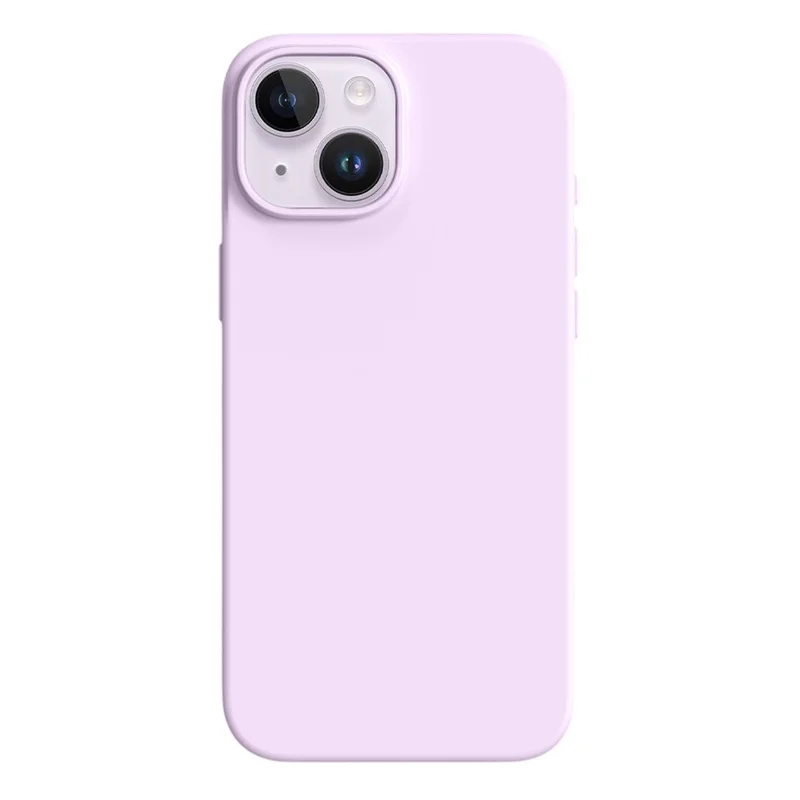For iPhone 14 / 13 Case Ultra Thin Liquid Silicone + PC Anti-Scratch Phone Cover - Bean Purple