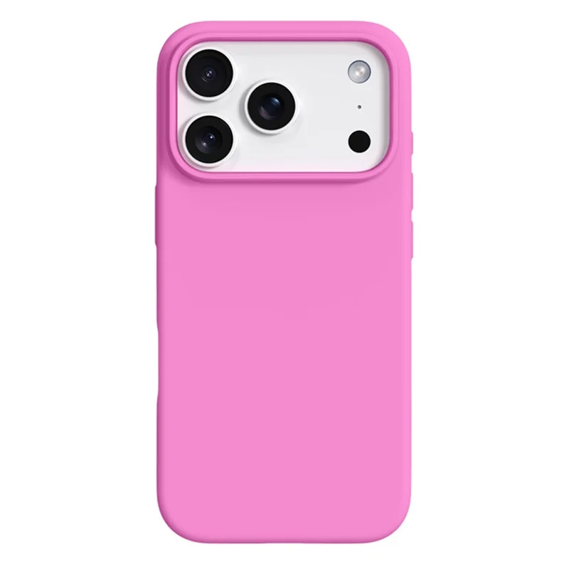 For iPhone 17 Pro Case Ultra Thin Liquid Silicone + PC Anti-Scratch Phone Cover with Camera Touch Control Button - Rose Pink