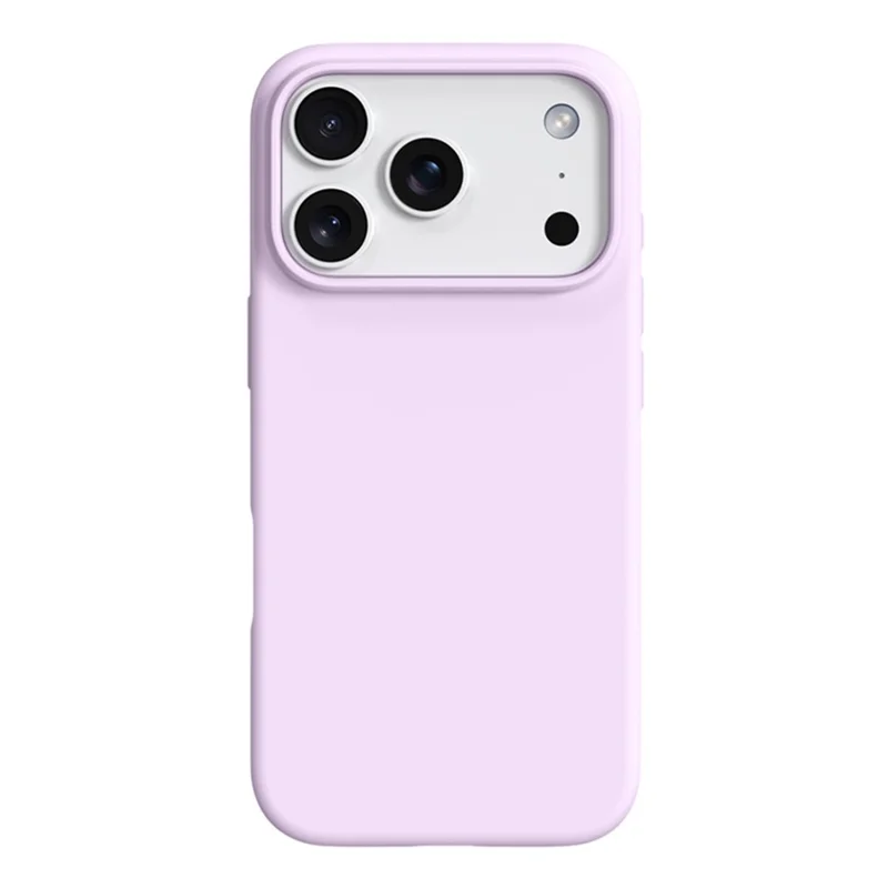 For iPhone 17 Pro Max Case Ultra Thin Liquid Silicone + PC Anti-Scratch Phone Cover with Camera Touch Control Button - Bean Purple