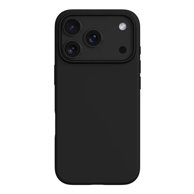 For iPhone 17 Pro Max Case Ultra Thin Liquid Silicone + PC Anti-Scratch Phone Cover with Camera Touch Control Button - Black