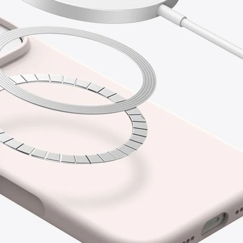 For iPhone Air Case Compatible with MagSafe Ultra Thin Liquid Silicone + PC Phone Cover - Cloud Blue