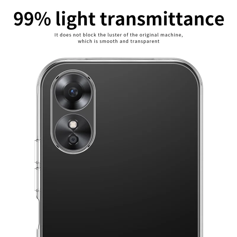 Etui MOFI do Oppo A17 4G przezroczyste giętkie z tworzywa TPU etui ochronne antyrysowe