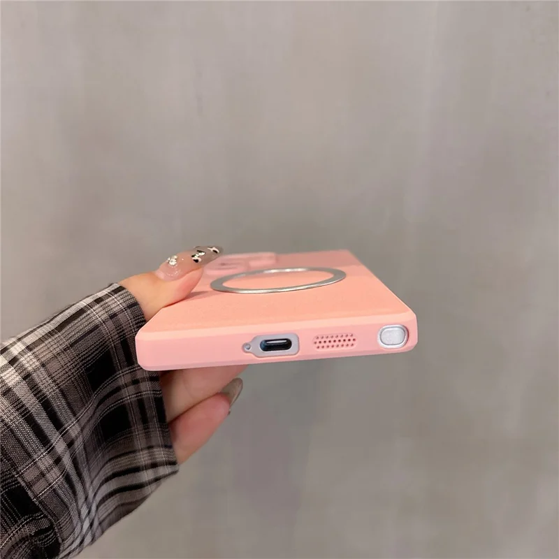 For Samsung Galaxy S25 Ultra Case PU Leather + PC + TPU Precise Cutout Phone Cover Magnetic Case - Pink