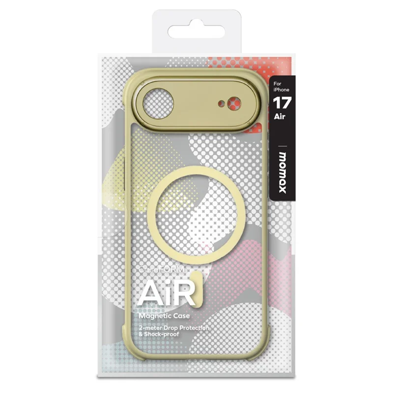 MOMAX MAAP25 For iPhone Air Magnetic Case Airbag Shockproof PC + TPU Phone Cover - Yellow