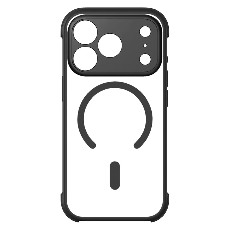 MOMAX MAAP25 For iPhone 17 Pro Magnetic Case Airbag Shockproof PC + TPU Phone Cover - Black