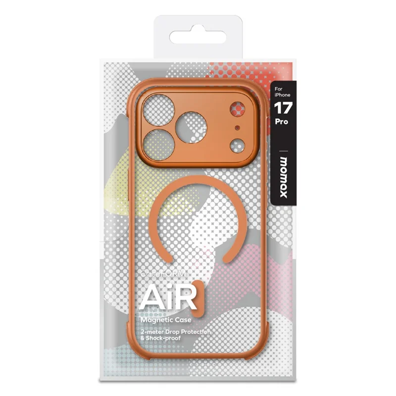 MOMAX MAAP25 For iPhone 17 Pro Magnetic Case Airbag Shockproof PC + TPU Phone Cover - Orange