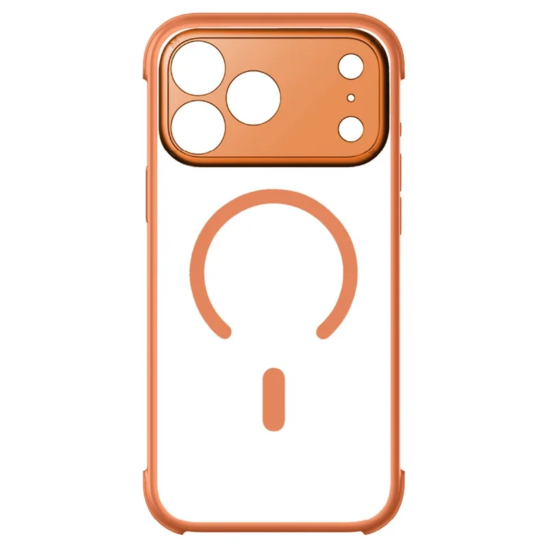 MOMAX MAAP25 For iPhone 17 Pro Max Magnetic Case Airbag Shockproof PC + TPU Clear Phone Cover - Orange
