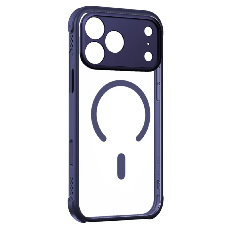 MOMAX MAAP25 For iPhone 17 Pro Max Magnetic Case Airbag Shockproof PC + TPU Clear Phone Cover - Blue