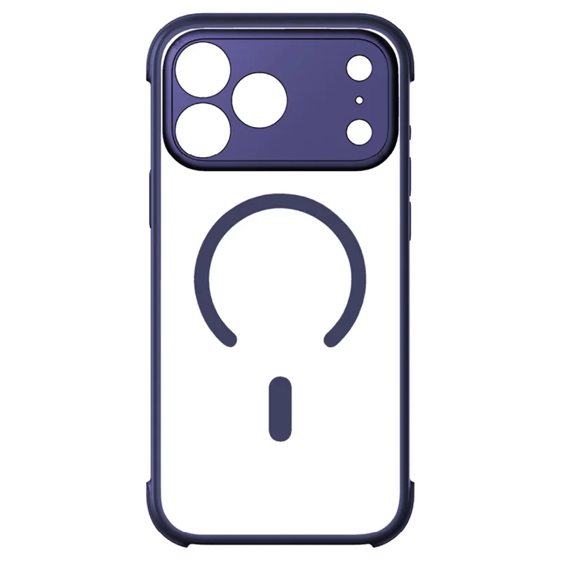 MOMAX MAAP25 For iPhone 17 Pro Max Magnetic Case Airbag Shockproof PC + TPU Clear Phone Cover - Blue