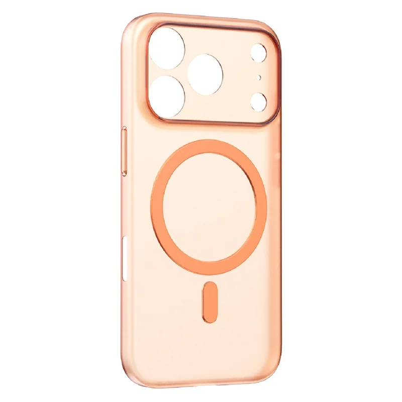 MOMAX MTAP25 For iPhone 17 Pro Magnetic Case Matte Ultra Slim PC Phone Cover - Transparent Orange