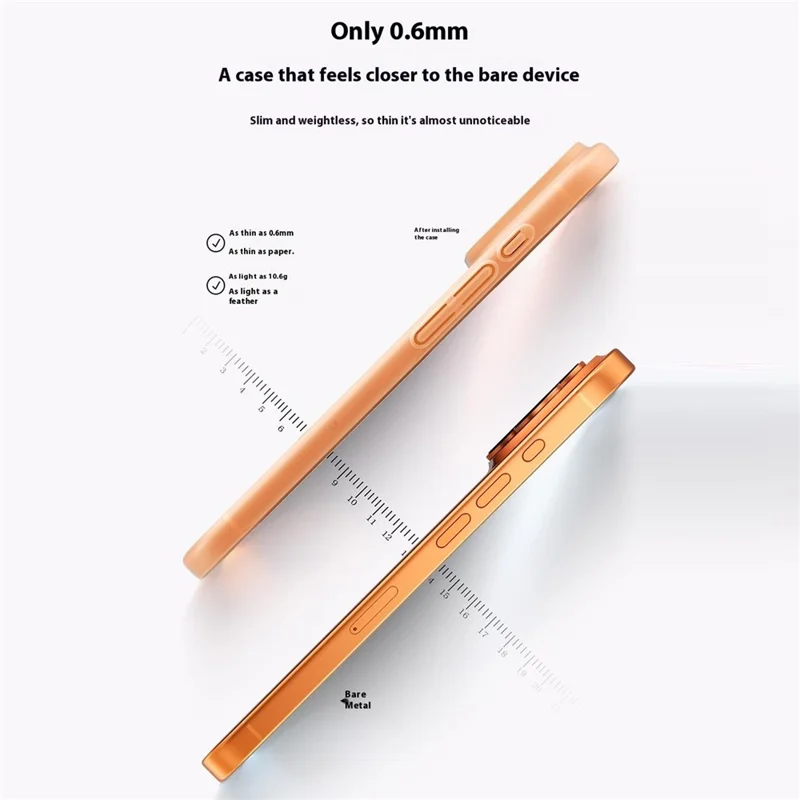 MOMAX MTAP25 For iPhone 17 Pro Magnetic Case Matte Ultra Slim PC Phone Cover - Transparent Orange