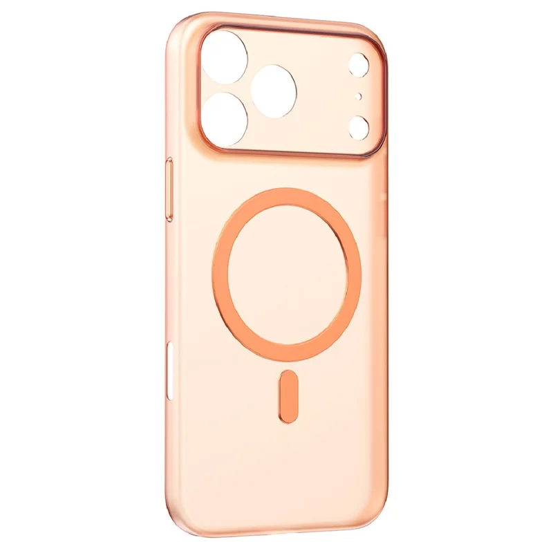 MOMAX MTAP25 For iPhone 17 Pro Max Magnetic Case Matte Ultra Slim PC Phone Cover - Transparent Orange