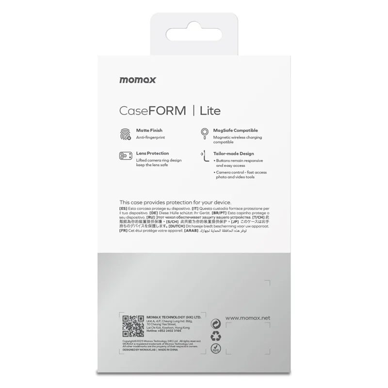 MOMAX MTAP25 For iPhone 17 Pro Max Magnetic Case Matte Ultra Slim PC Phone Cover - Transparent Orange