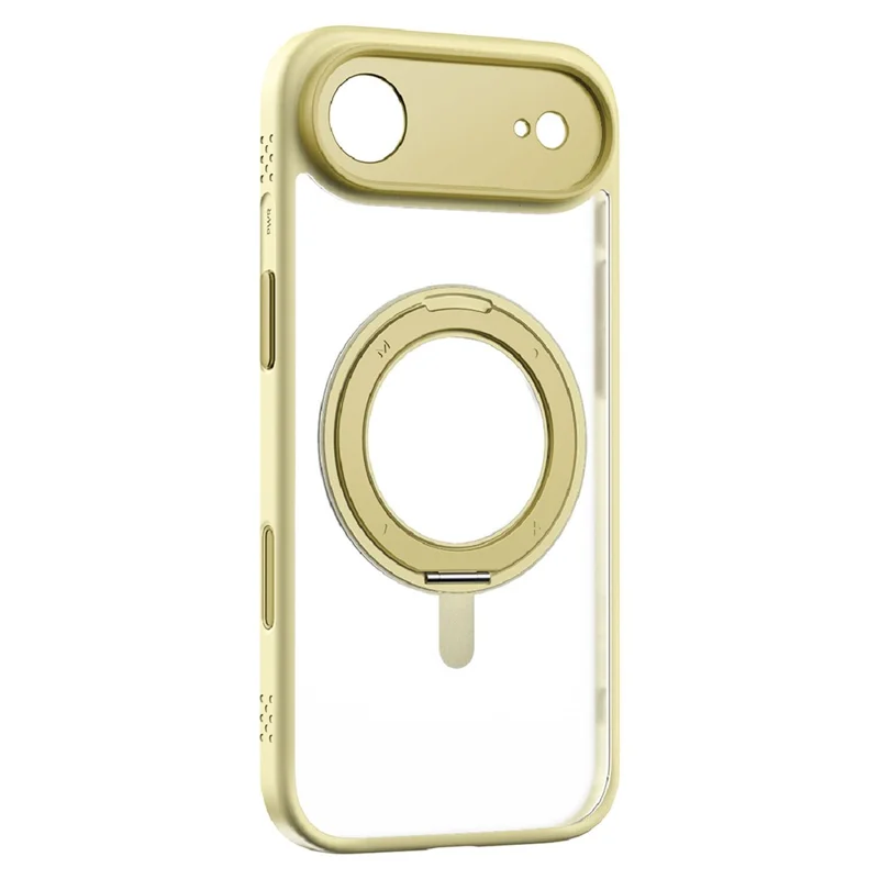 MOMAX MRAP25 For iPhone Air Magnetic Case Matte TPU + PC Kickstand Phone Cover - Yellow