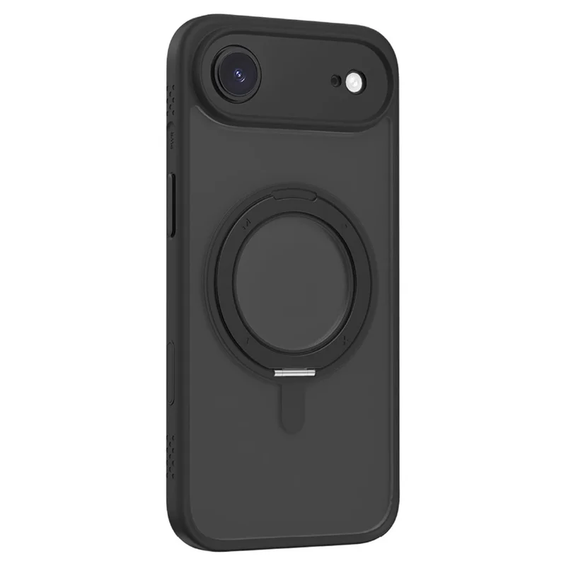 MOMAX MRAP25 For iPhone Air Magnetic Case Matte TPU + PC Kickstand Phone Cover - Black