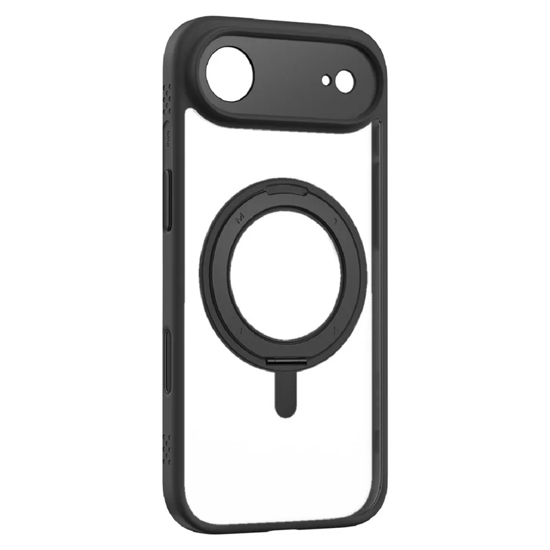 MOMAX MRAP25 For iPhone Air Magnetic Case Matte TPU + PC Kickstand Phone Cover - Black