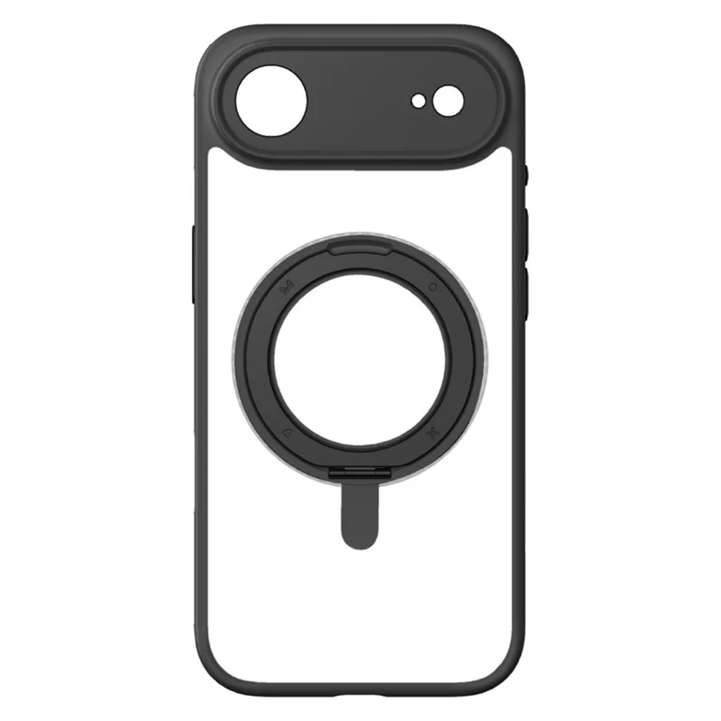 MOMAX MRAP25 For iPhone Air Magnetic Case Matte TPU + PC Kickstand Phone Cover - Black