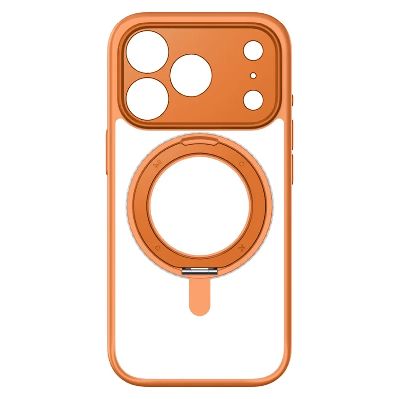 MOMAX MRAP25 For iPhone 17 Pro Magnetic Case Matte TPU + PC Kickstand Phone Cover - Orange