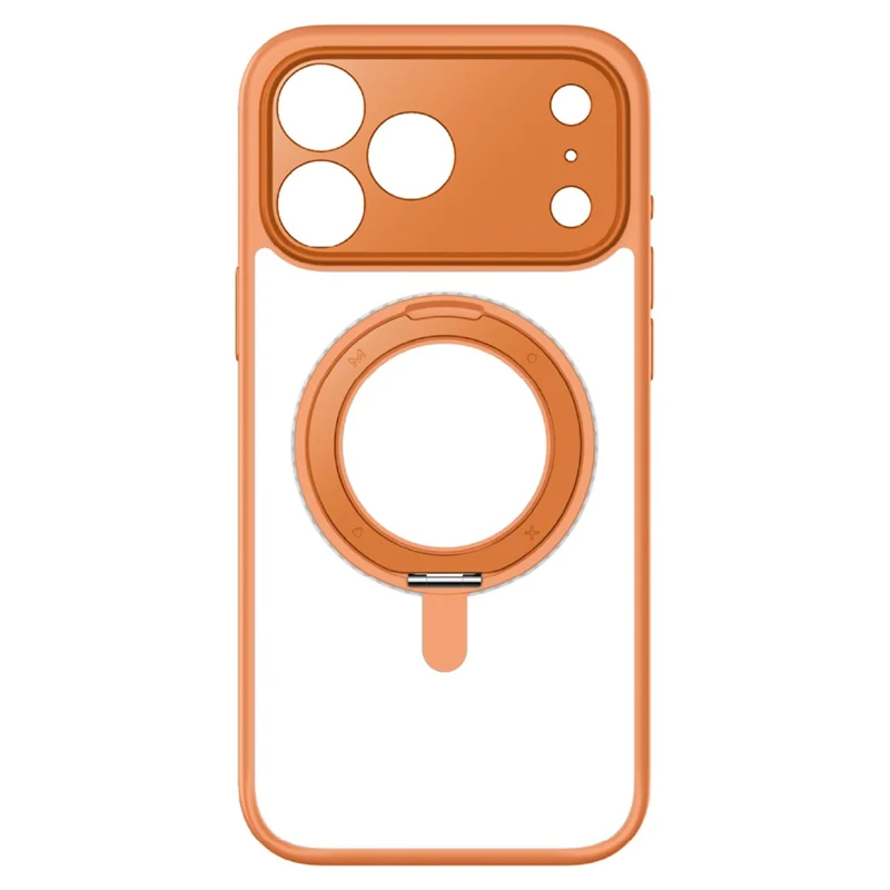 MOMAX MRAP25 For iPhone 17 Pro Max Magnetic Case Matte TPU + PC Kickstand Phone Cover - Orange