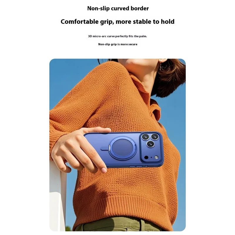 MOMAX MRAP25 For iPhone 17 Pro Max Magnetic Case Matte TPU + PC Kickstand Phone Cover - Wine Red