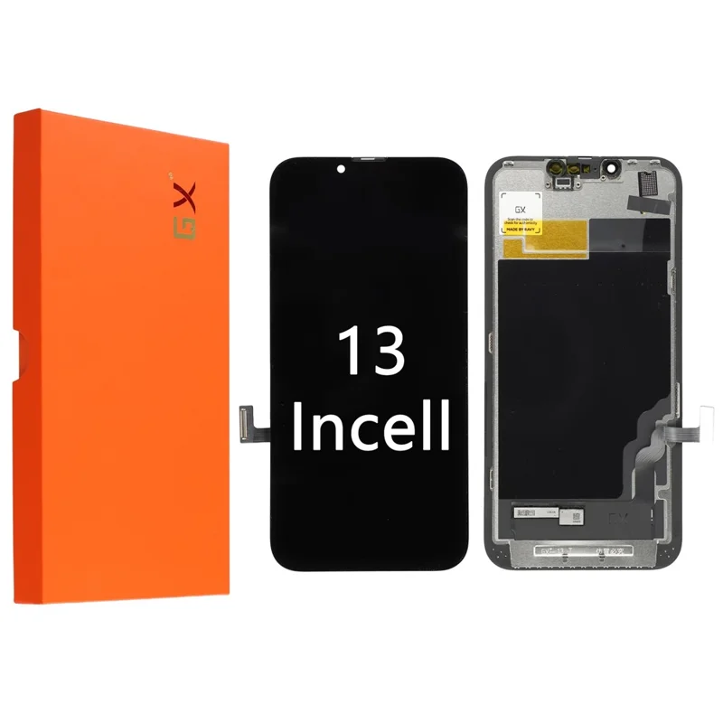 Til iPhone 13 6,1 tommer Grade C LCD-skærm og digitizer-samling erstatningsdel (GX Incell-teknologi) (uden logo)