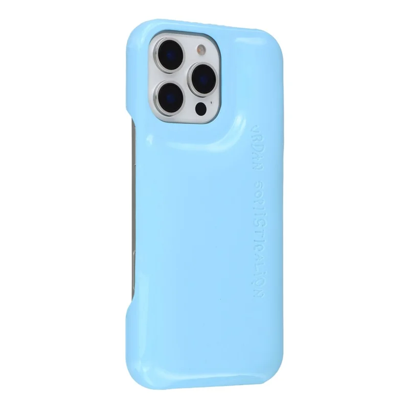 For iPhone 16 Pro Max Case Puffy PC Shockproof Phone Cover Large Camera Cutout - Sky Blue