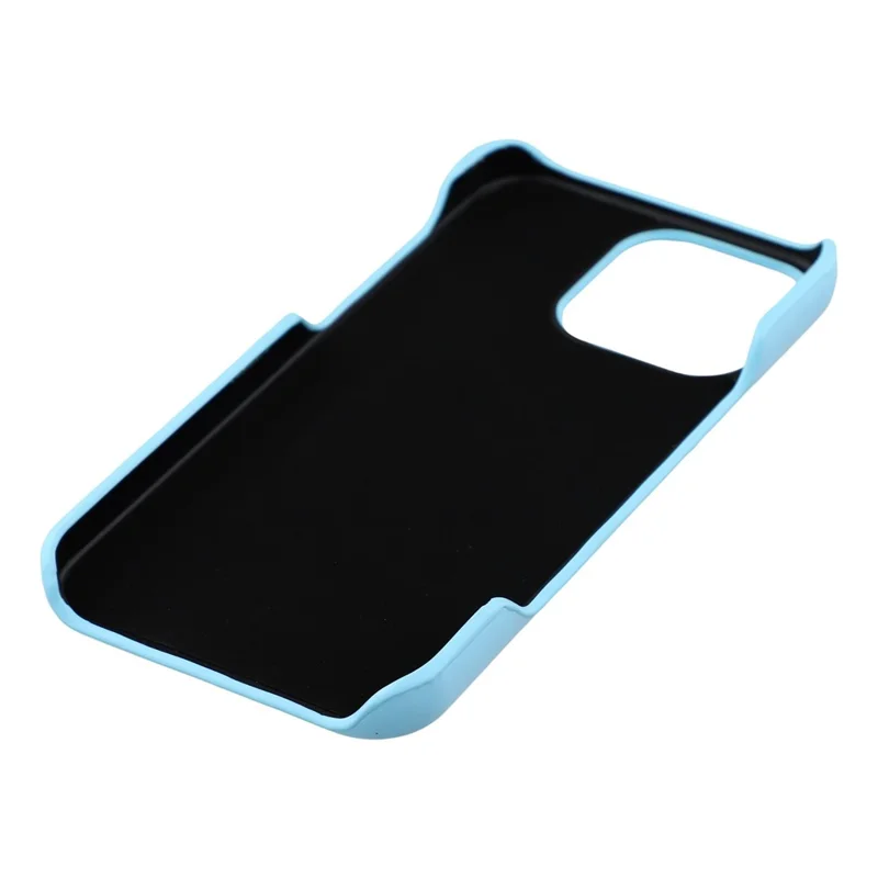 For iPhone 16 Pro Case Puffy PC Shockproof Phone Cover Large Camera Cutout - Sky Blue