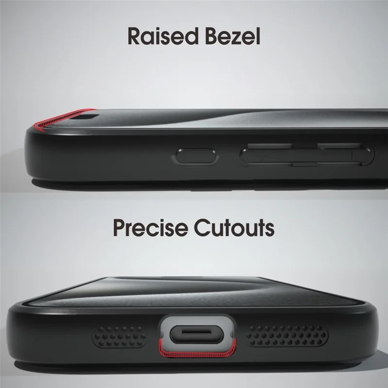 IBMRS For iPhone 17 Case Soft TPU Frame Hard PC Back Anti-Fall Phone Cover - Matte Black