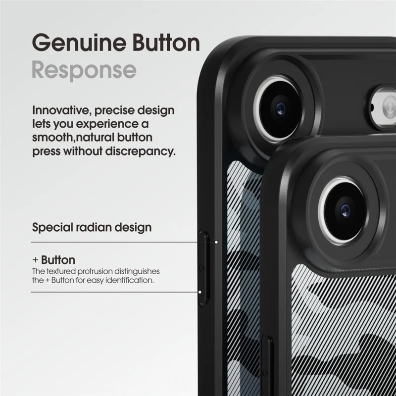 IBMRS For iPhone Air Case Soft TPU Frame Hard PC Back Anti-Fall Phone Cover - Transparent Black