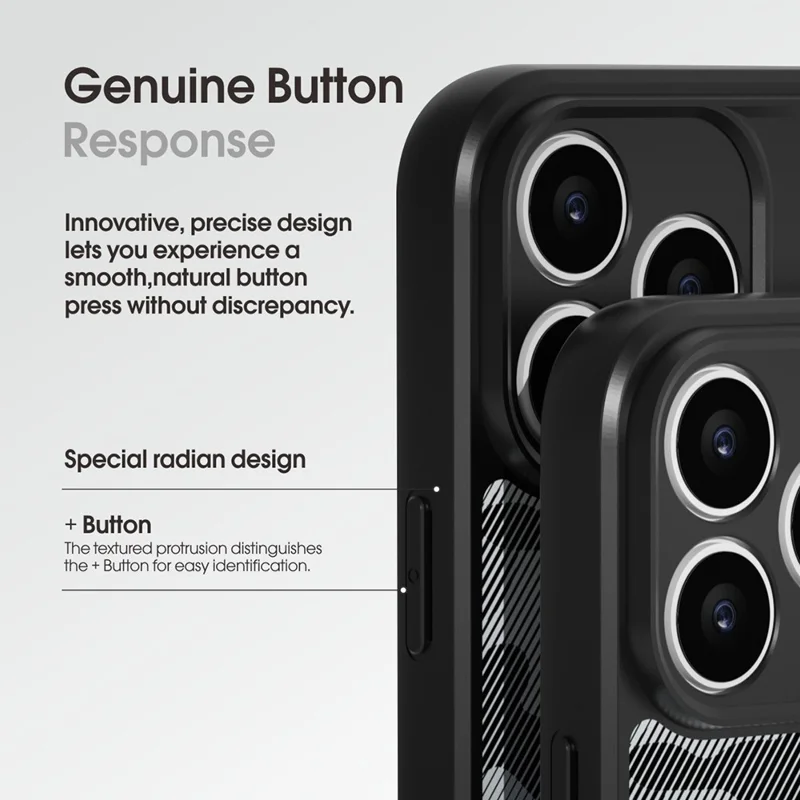 IBMRS For iPhone 17 Pro Case Soft TPU Frame Hard PC Back Anti-Fall Phone Cover - Grid Camouflage