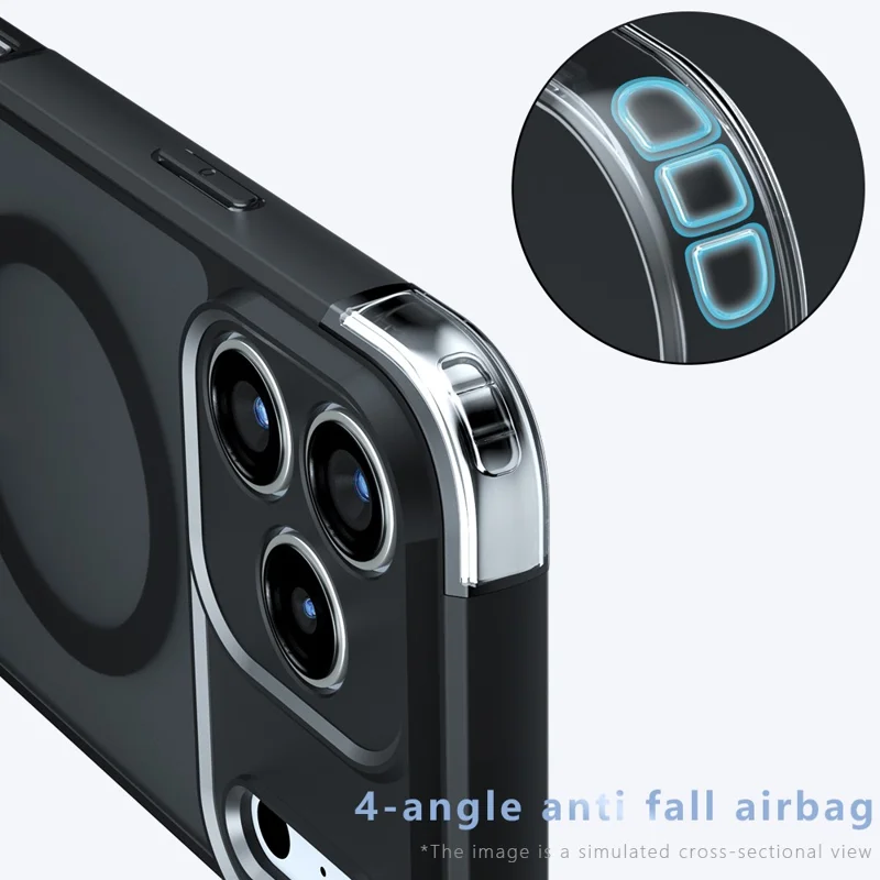 For iPhone 17 Pro Max Case Compatible with MagSafe TPU + PC Hybrid Matte Finish Phone Cover