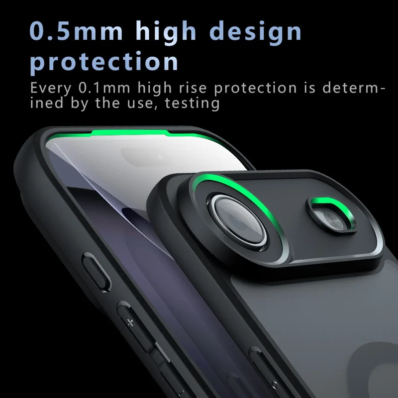 For iPhone 17 Pro Max Case Compatible with MagSafe TPU + PC Hybrid Matte Finish Phone Cover