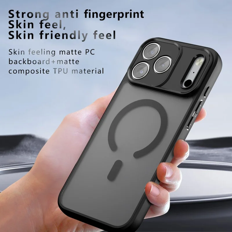 For iPhone 17 Pro Max Case Compatible with MagSafe TPU + PC Hybrid Matte Finish Phone Cover
